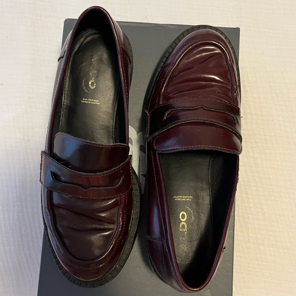 Aldo 100% Leather Chunky Loafers